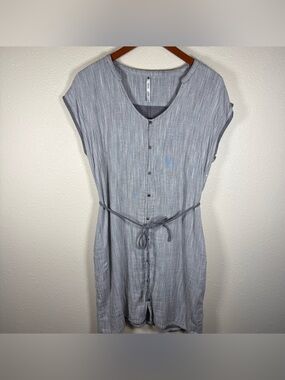 KUHL Riviera Dress Womens Small Grey Sleeveless Belted Waist Drawstring Outdoor